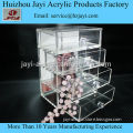New Clear acrylic cosmetic makeup organizer/jewelry box manufacturers china